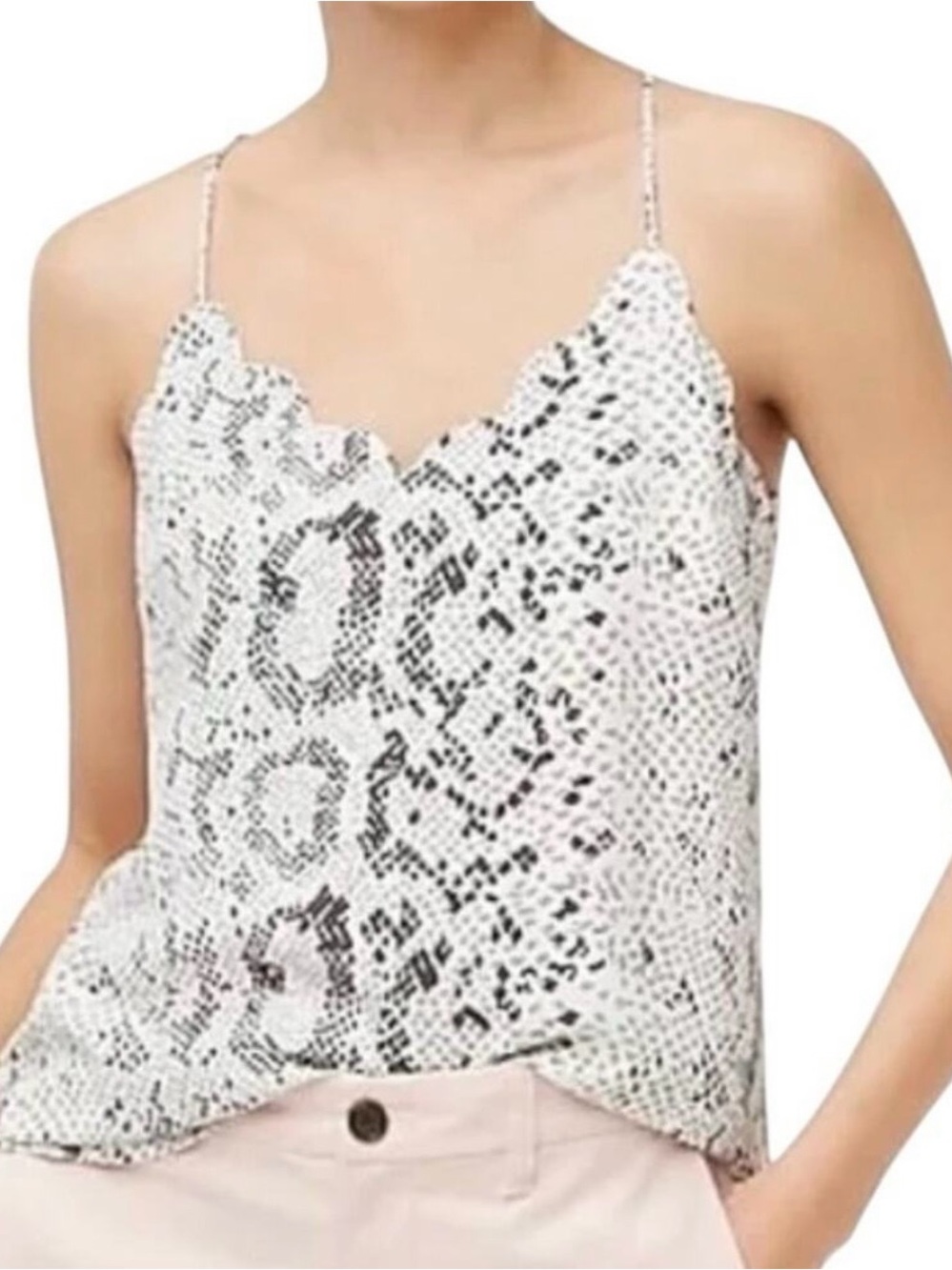 J. Crew Snake-Print Print Scalloped Cami - Size: 00